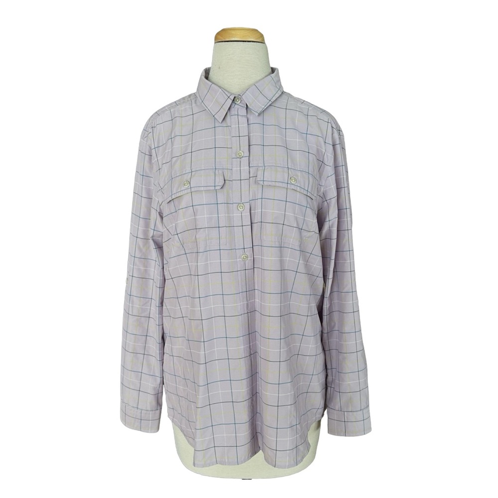 EDDIE BAUER Travex Women’s Shirt Size M Plaid Long Sleeve Classic Fit